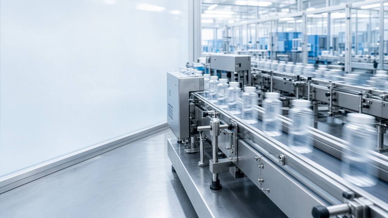 Automated bottling conveyor line for online TIJ coding