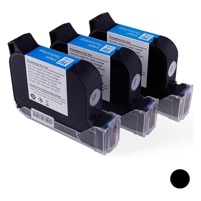 TIJ black solvent quick-drying ink cartridge – product photo 1